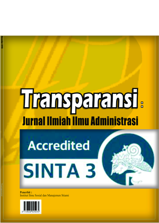 Transparansi : Jurnal Ilmiah Ilmu Administrasi